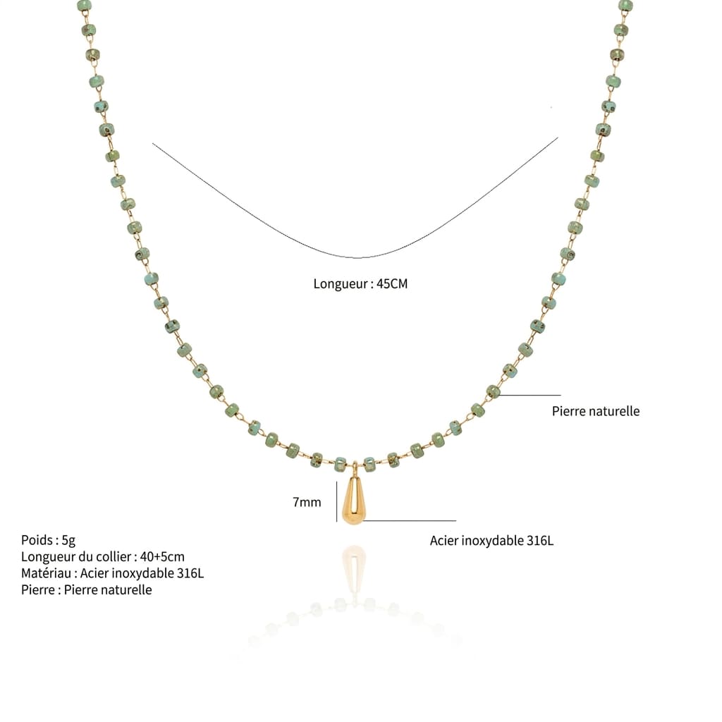 Collier Goutte Turquoise