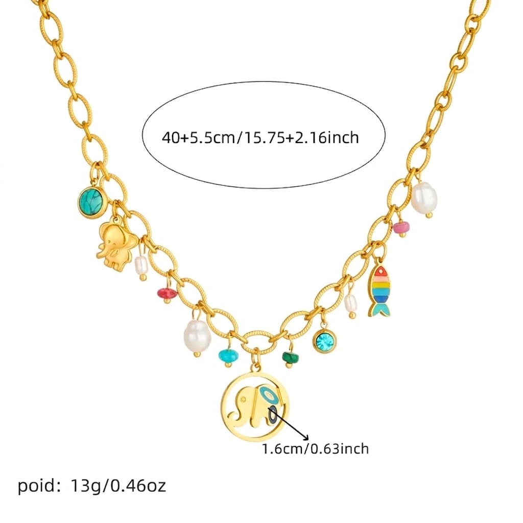 Collier Fantaisie Turquoise