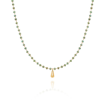 collier goutte turquoise