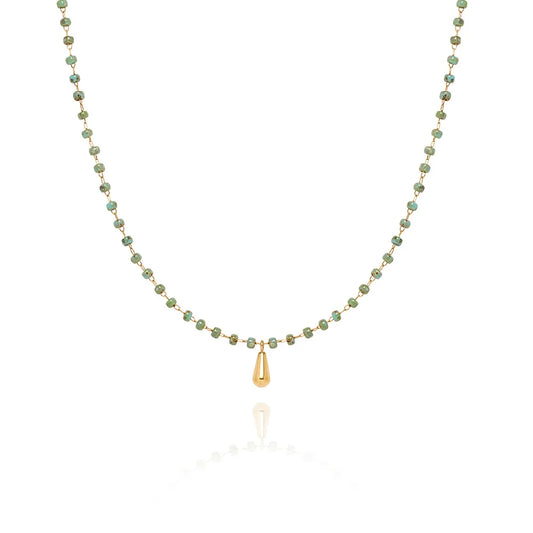collier goutte turquoise