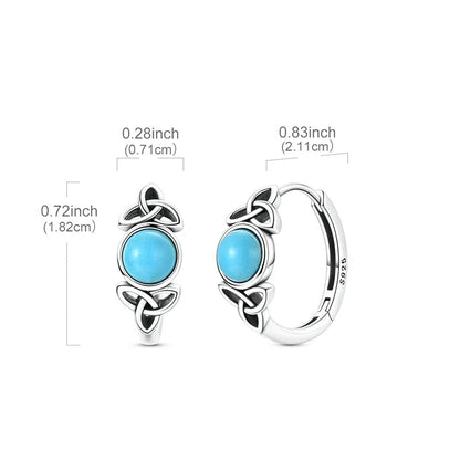Boucle d'Oreille Turquoise Argent