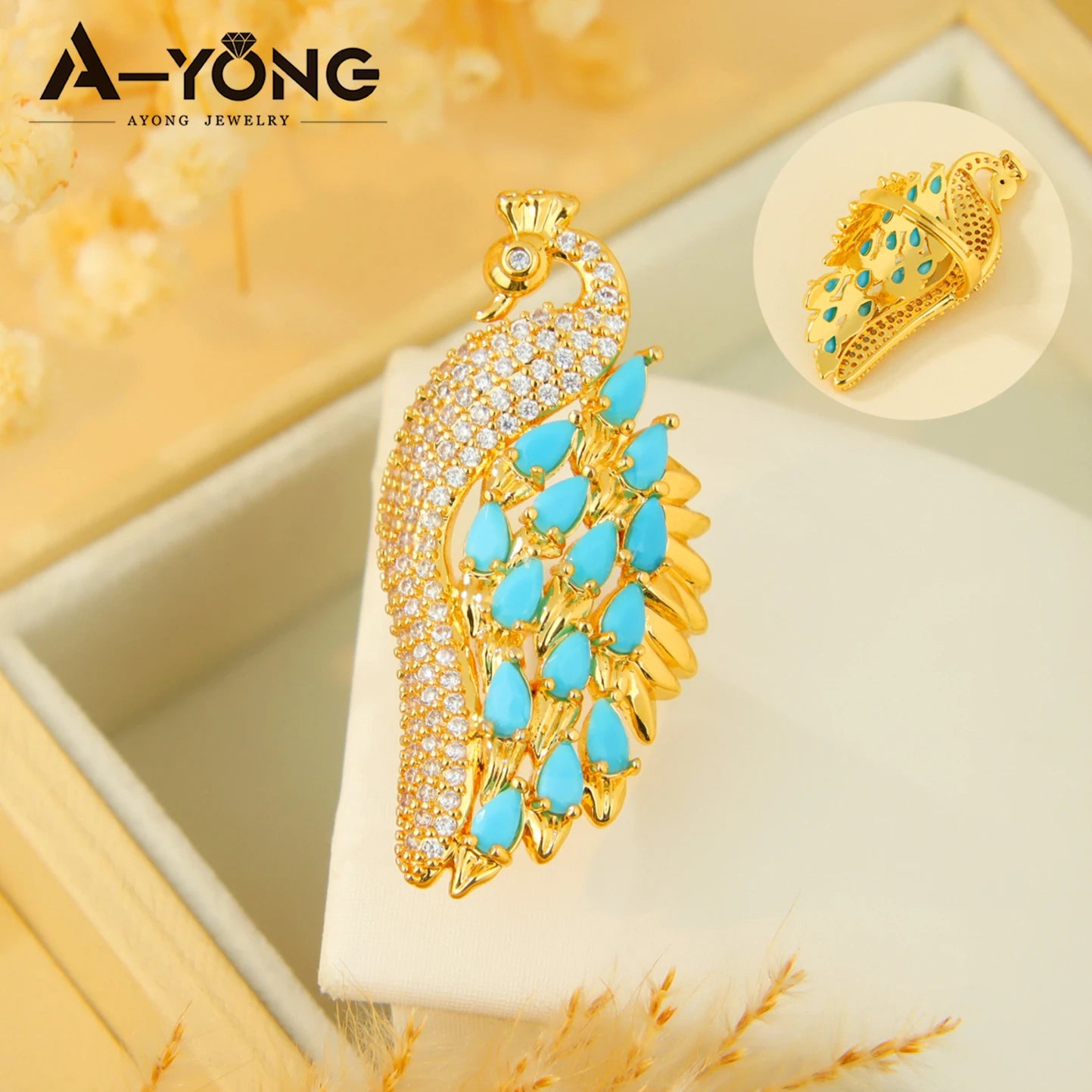 Bague Turquoise Or