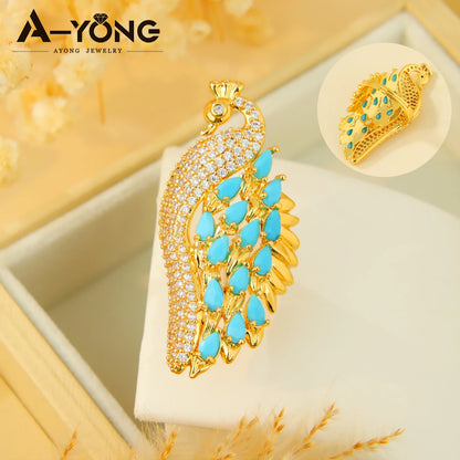 Bague Turquoise Or