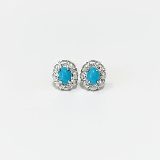 boucle d'oreille bleu turquoise