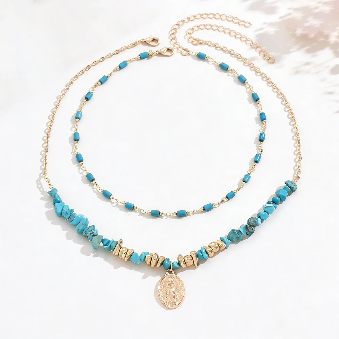 collier pierre turquoise