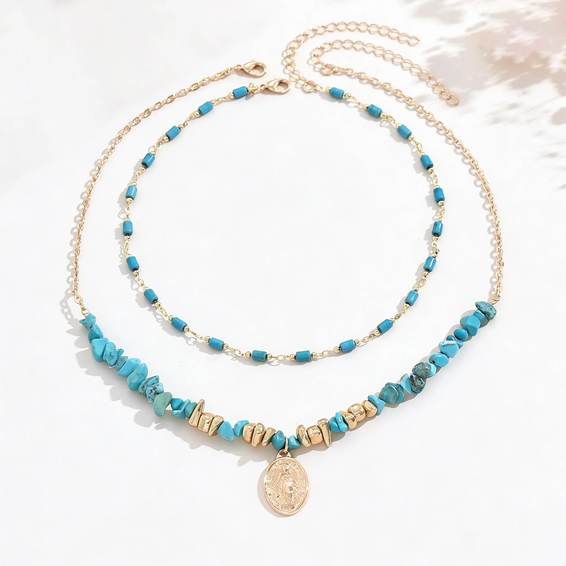 collier pierre turquoise