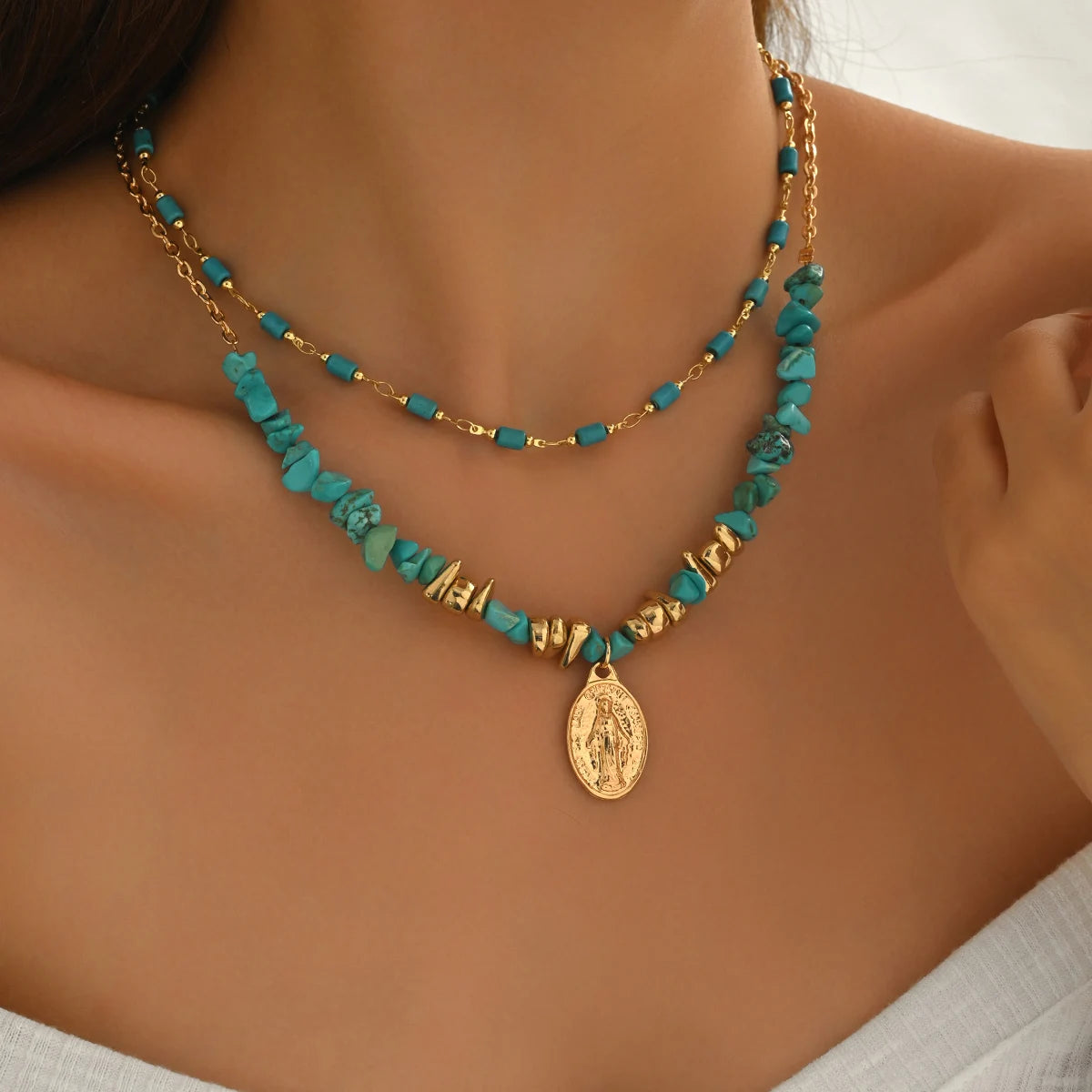 Collier Pierre Turquoise