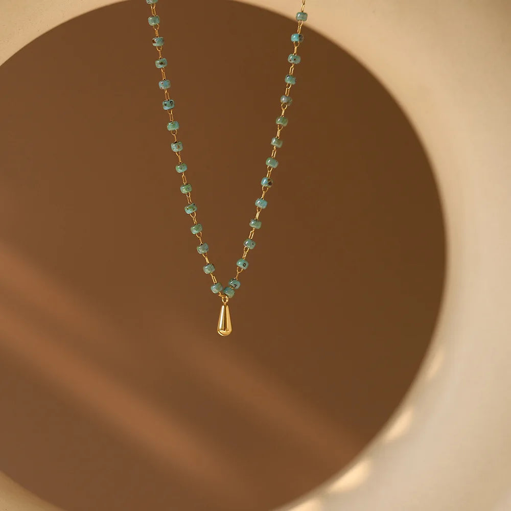 Collier Goutte Turquoise