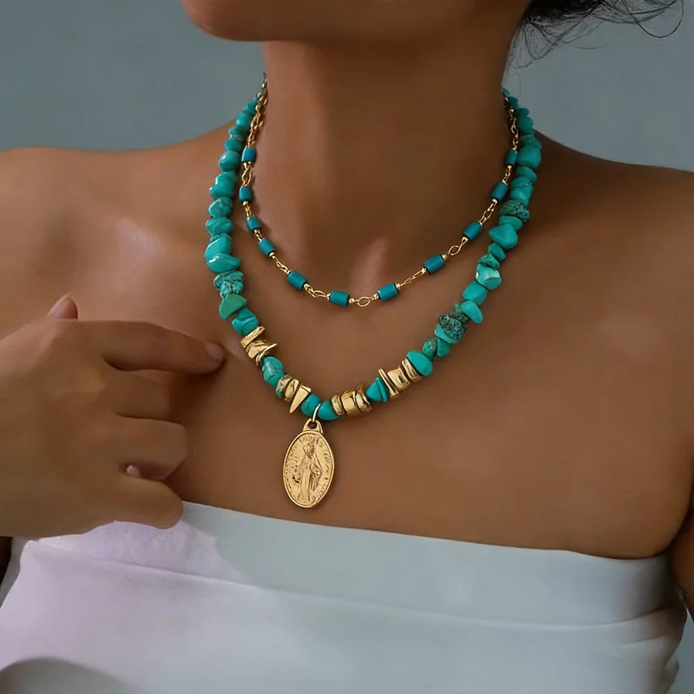 Collier Pierre Turquoise