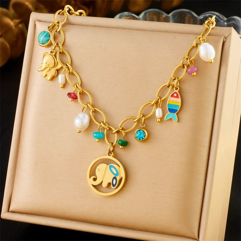 Collier Fantaisie Turquoise