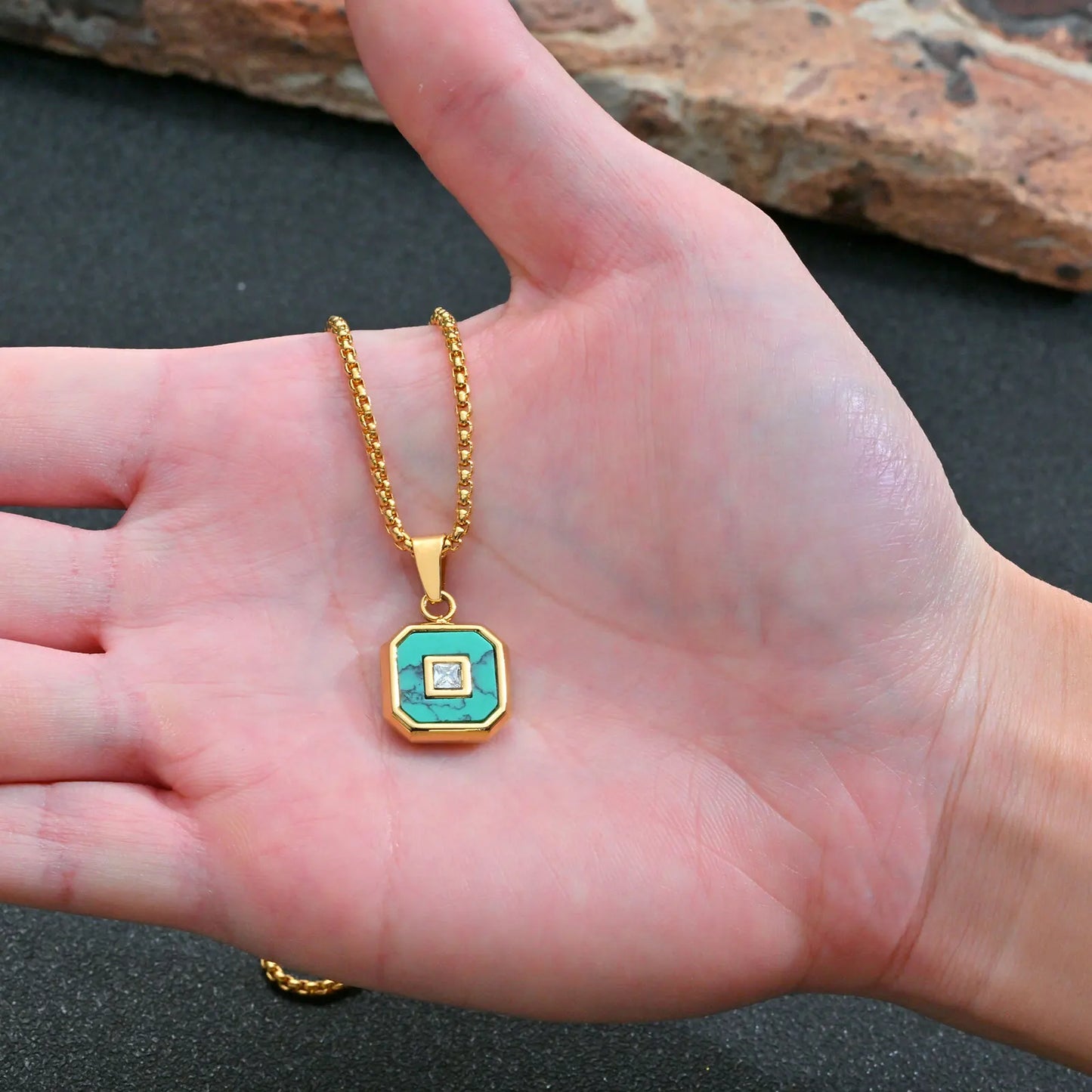 Collier Turquoise Homme