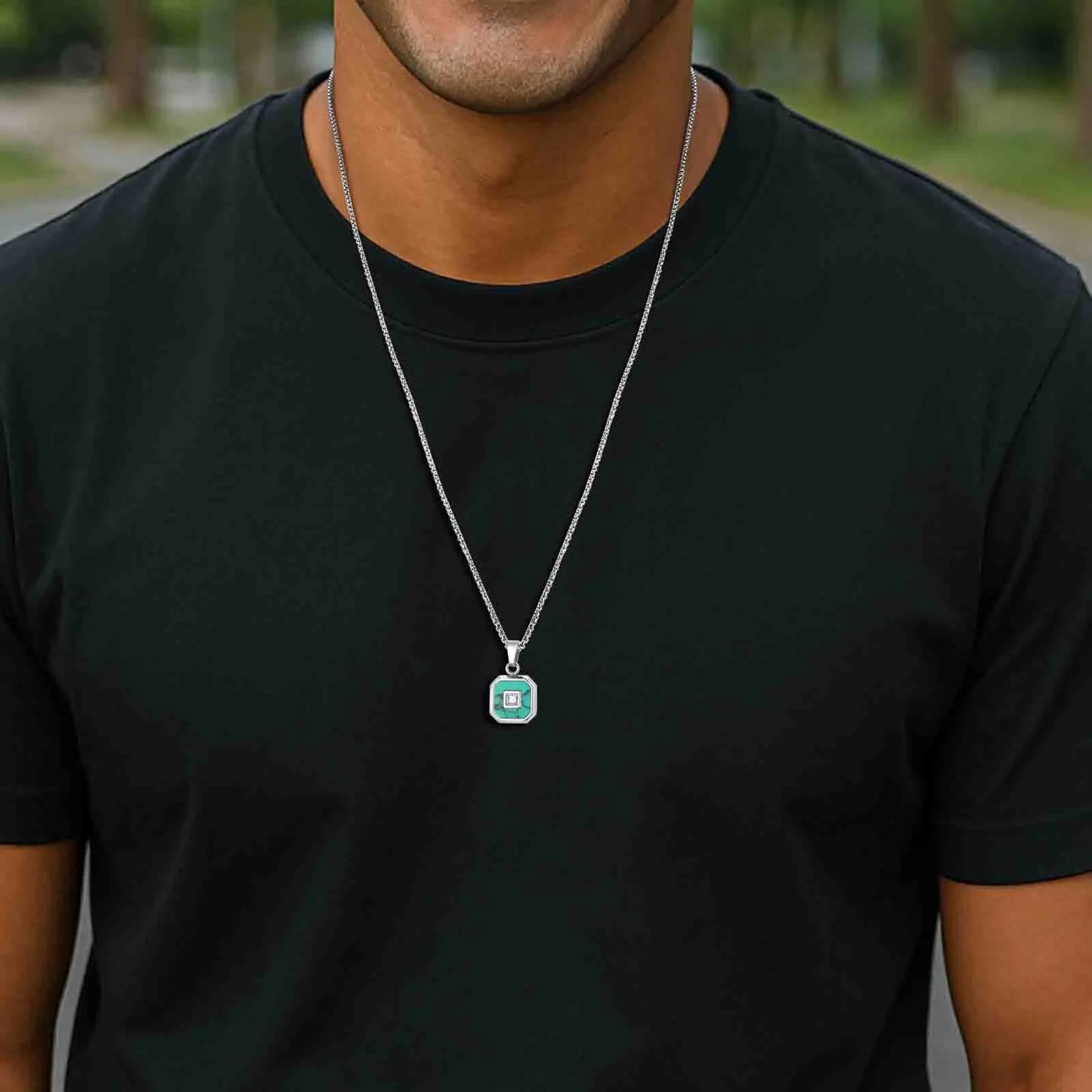 Collier Turquoise Homme