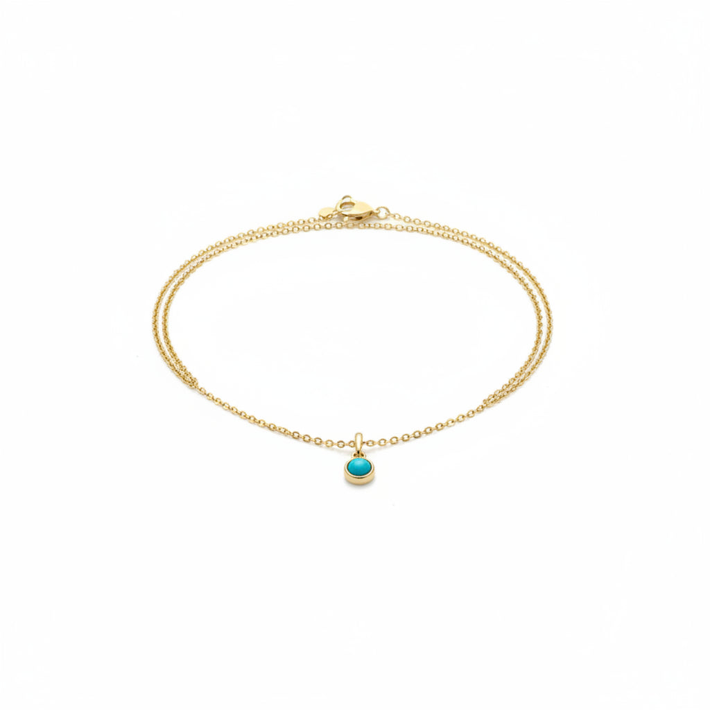 collier perle bleu turquoise