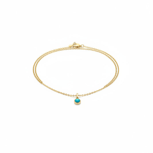 collier perle bleu turquoise