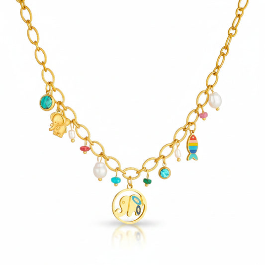 collier fantaisie turquoise