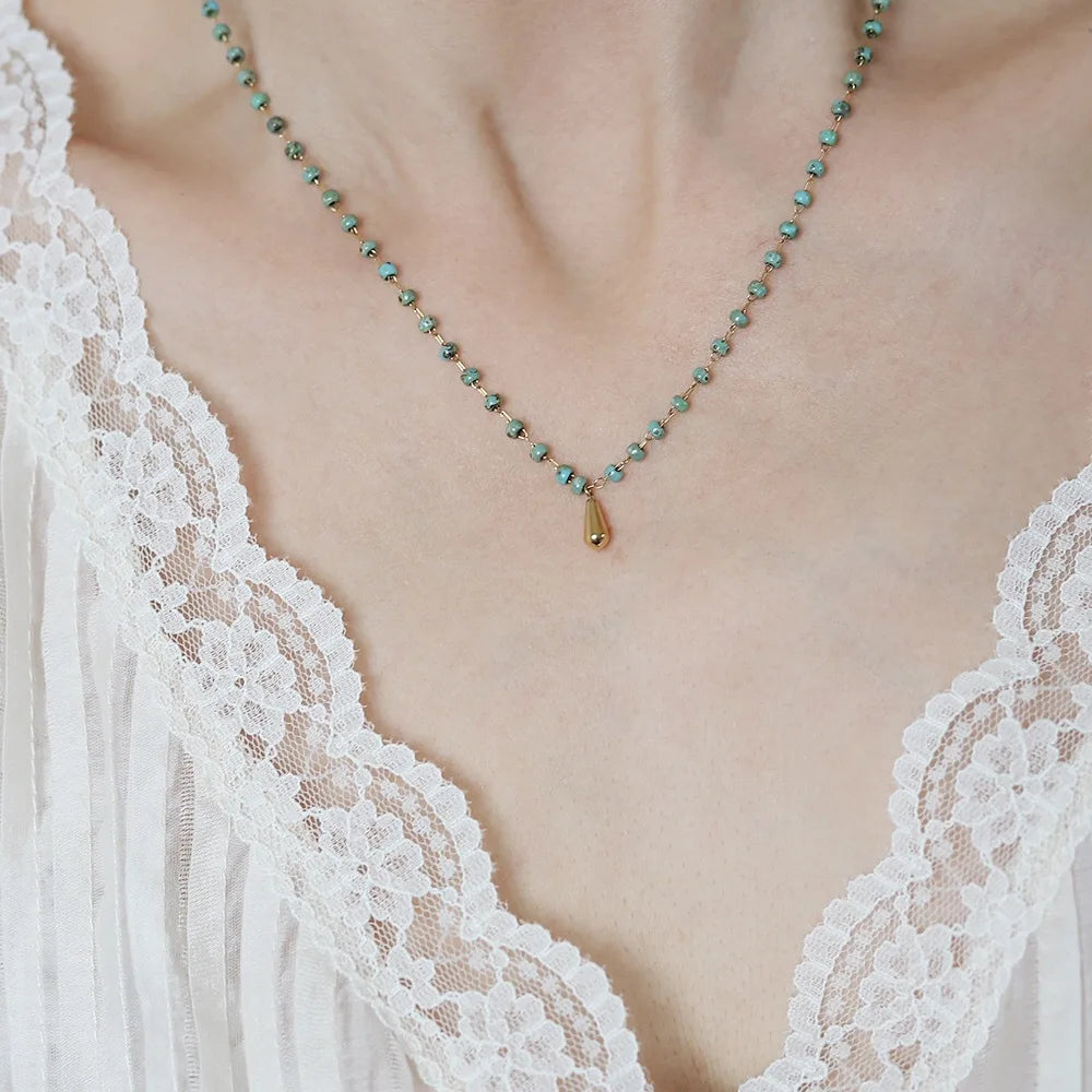 Collier Goutte Turquoise