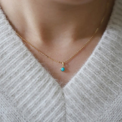 Collier Perle Bleu Turquoise