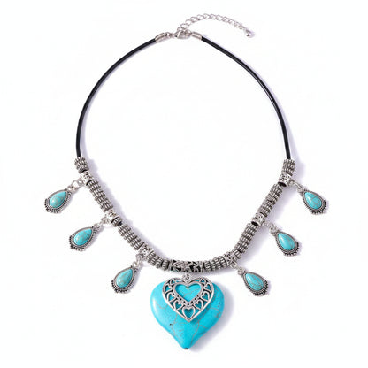 collier turquoise et argent