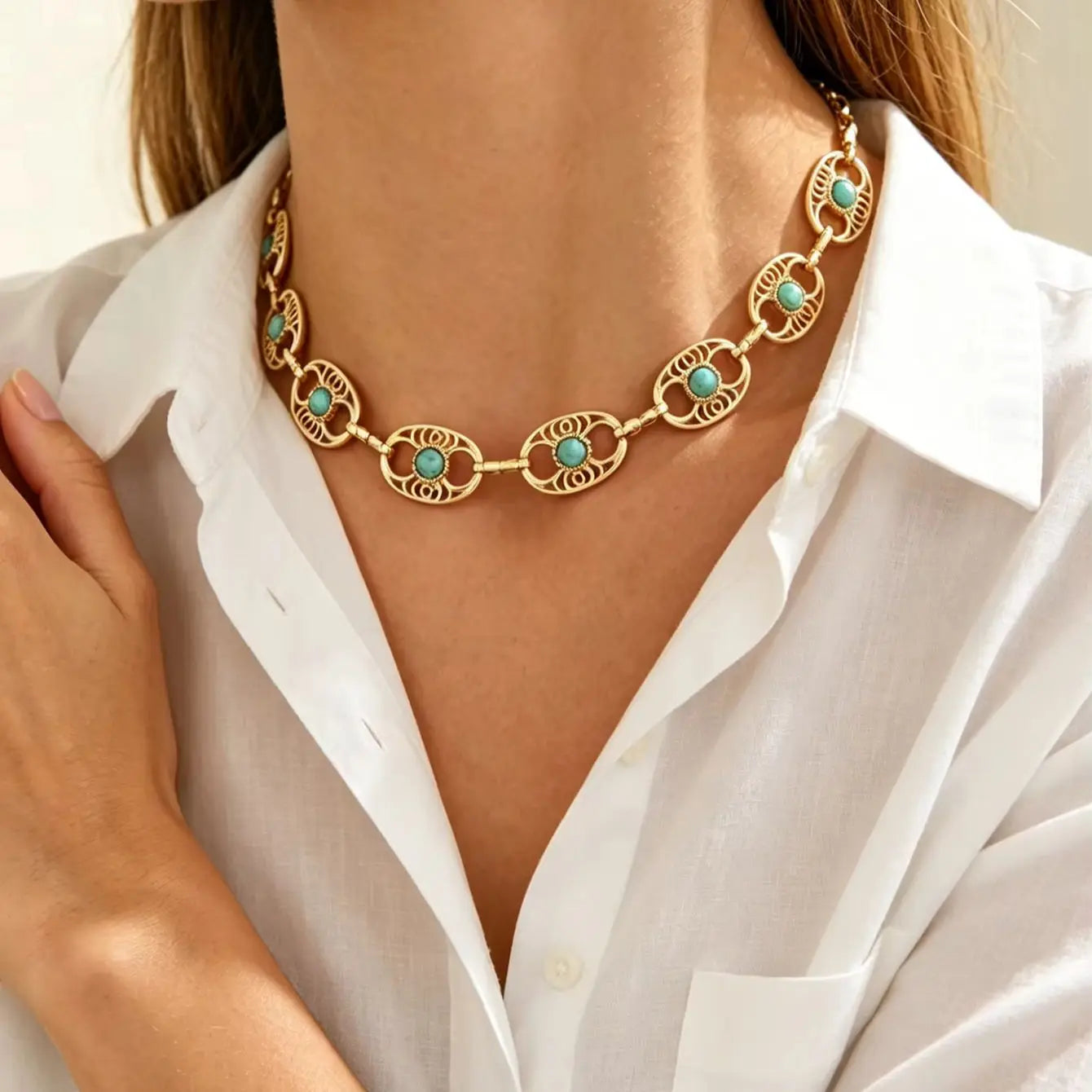 Collier Turquoise Femme