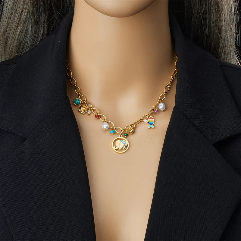 Collier Fantaisie Turquoise