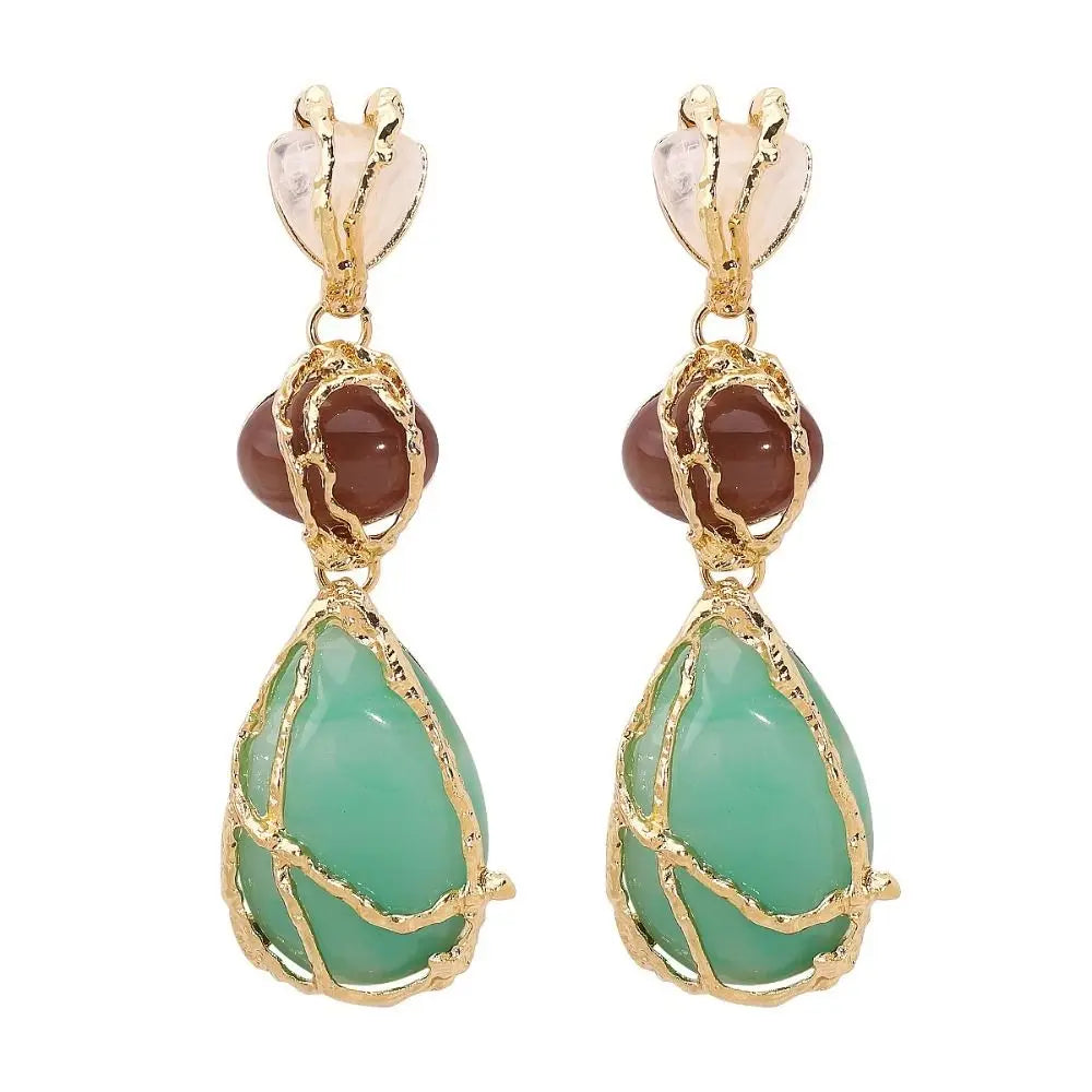 boucles d'oreilles turquoise africaine