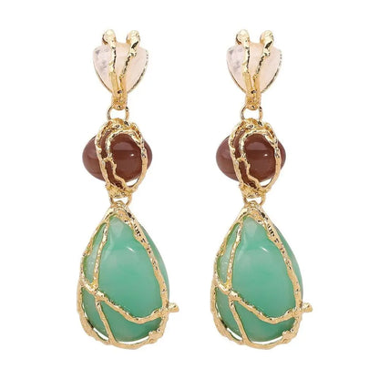 boucles d'oreilles turquoise africaine
