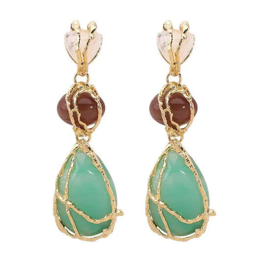boucles d'oreilles turquoise africaine