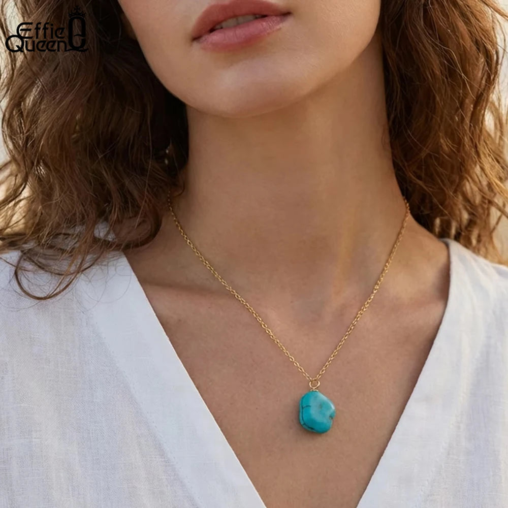 Collier Perle Turquoise