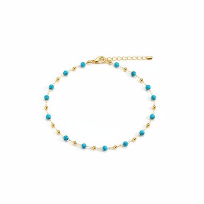 collier turquoise et or