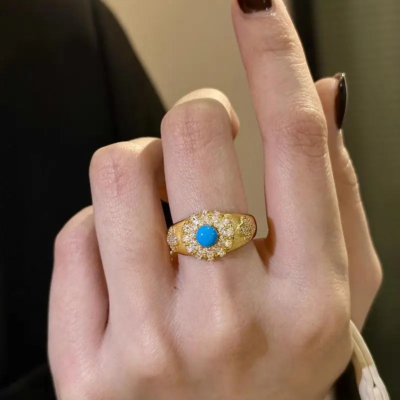 Bague Bleu Turquoise