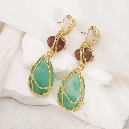Boucles d'Oreilles Turquoise Africaine