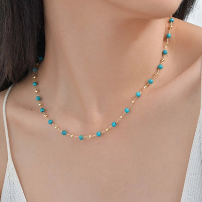 Collier Turquoise et Or