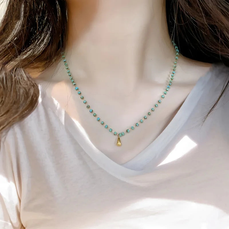 Collier Goutte Turquoise