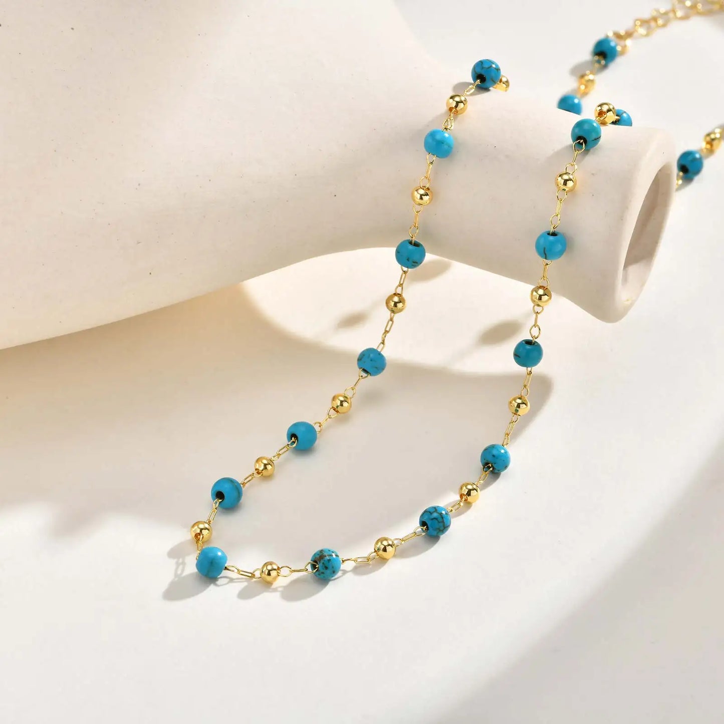 Collier Turquoise et Or