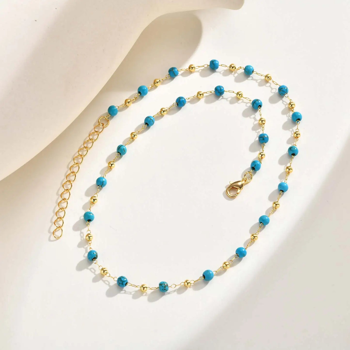 Collier Turquoise et Or