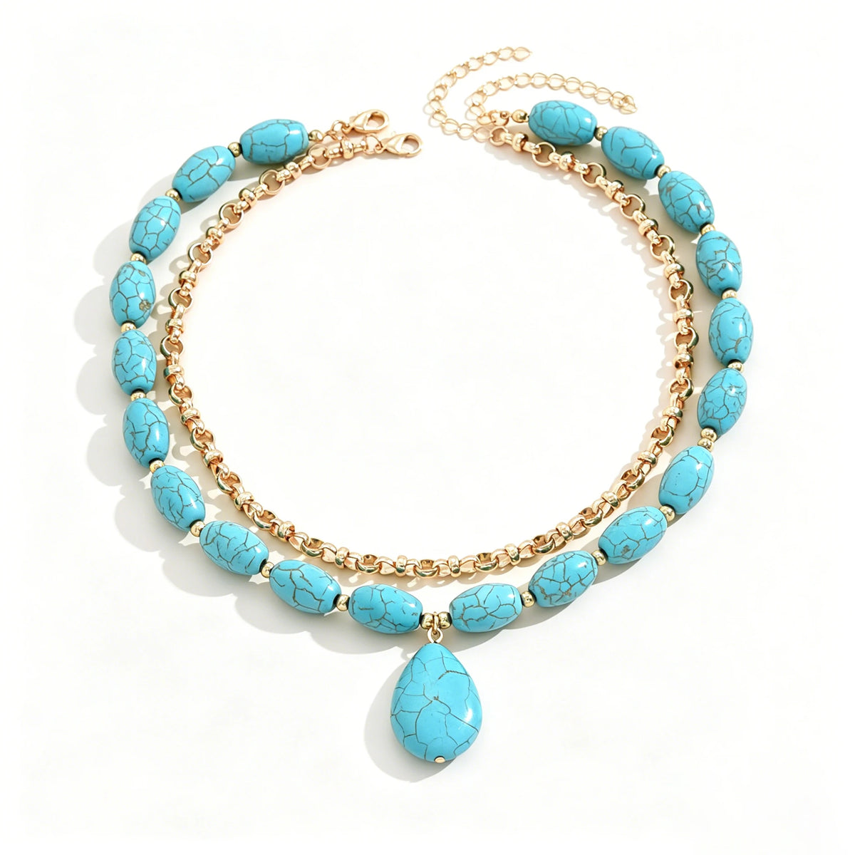 collier ras de cou turquoise