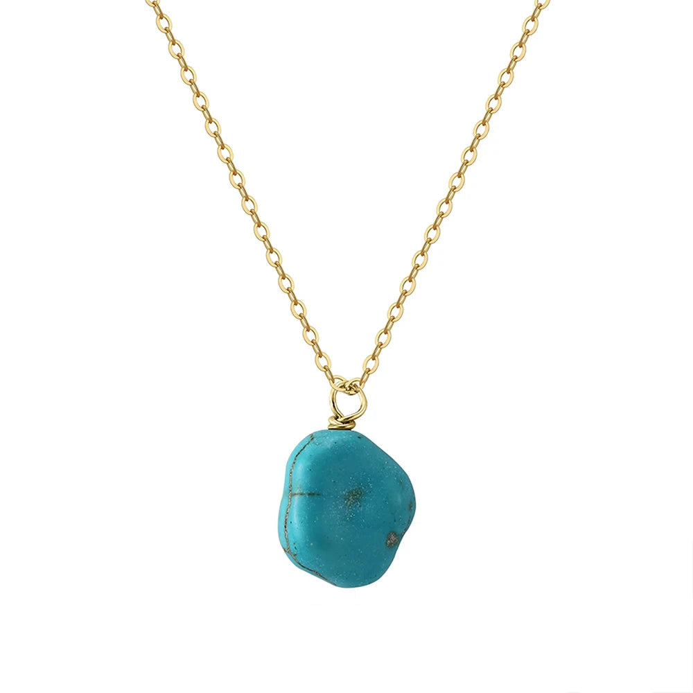 collier perle turquoise