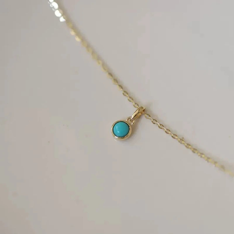 Collier Perle Bleu Turquoise