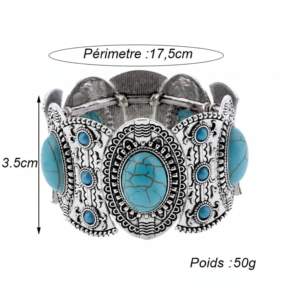 Bracelet Turquoise Argent