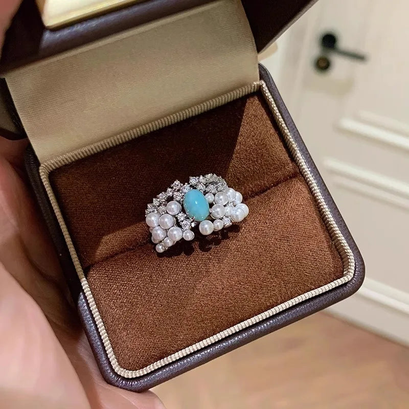Bague Turquoise Argent Femme