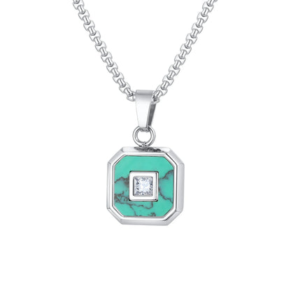 collier turquoise homme