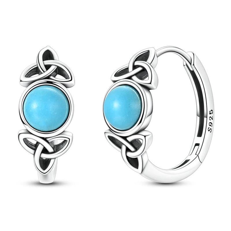 boucle d'oreille turquoise argent