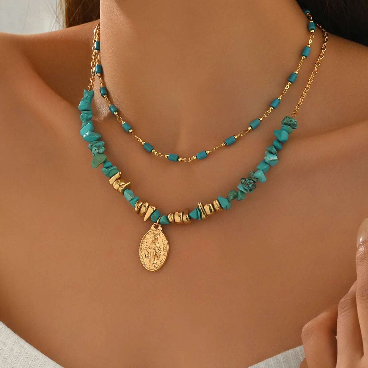 Collier Pierre Turquoise